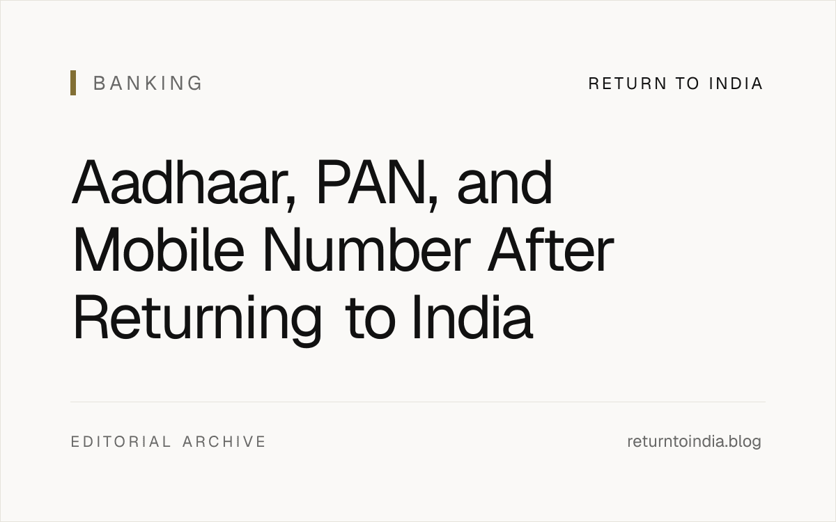 Flat India identity reset workflow with Aadhaar, PAN, phone, bank KYC, and tax login lanes.