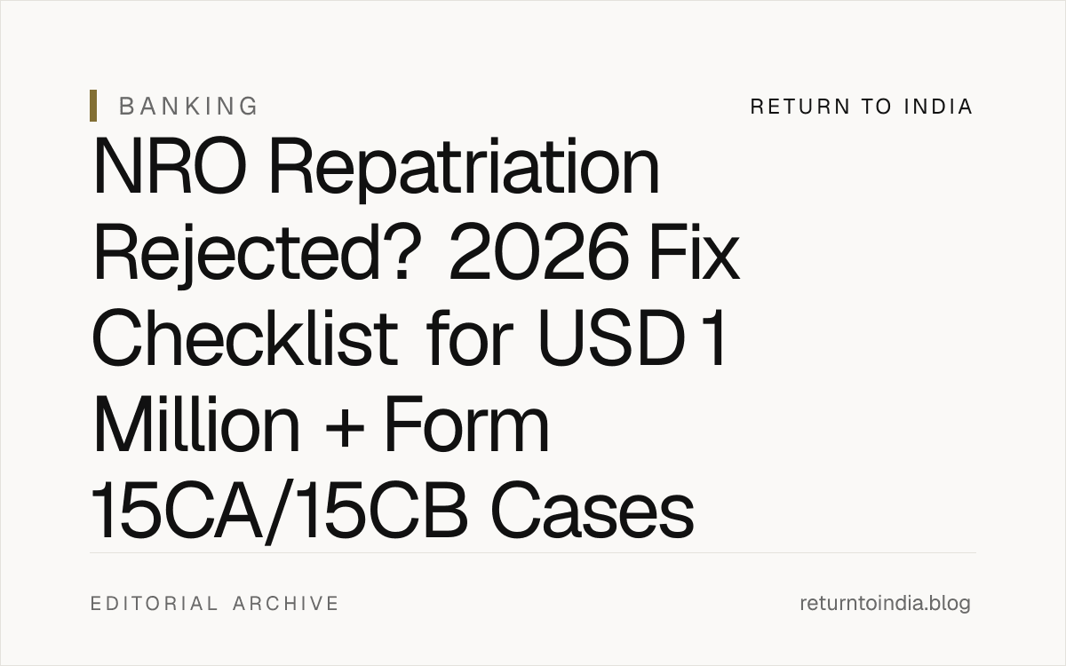 A rejection-recovery board for NRO repatriation case correction.